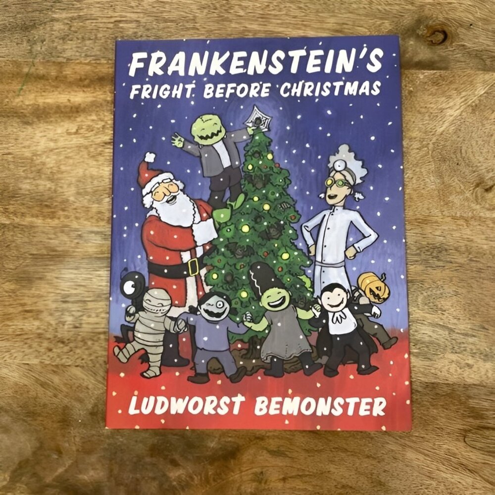 NEW Frankenstein's Fright Before Christmas Hardcover Book